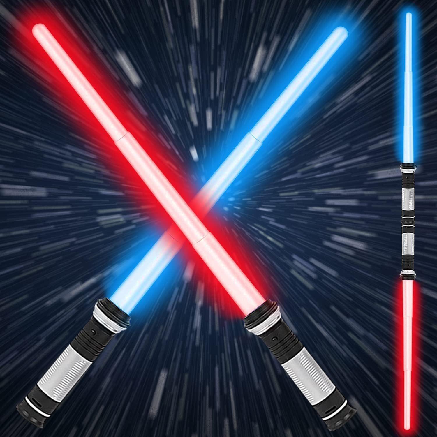 Lightsaber Kids - 2 Pack - LED Light Up Saber With Sound Retractable 7 Colors Light Saber Sword For Boys Kids Party Favors in USA