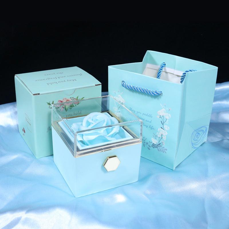 blue  Rose Jewelry Packaging Box