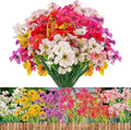 Artificial Flowers Outdoor - 2/6/10 Bundles UV Resistant Fake Flowers for Front Porch Decor - Awesome Marketplace