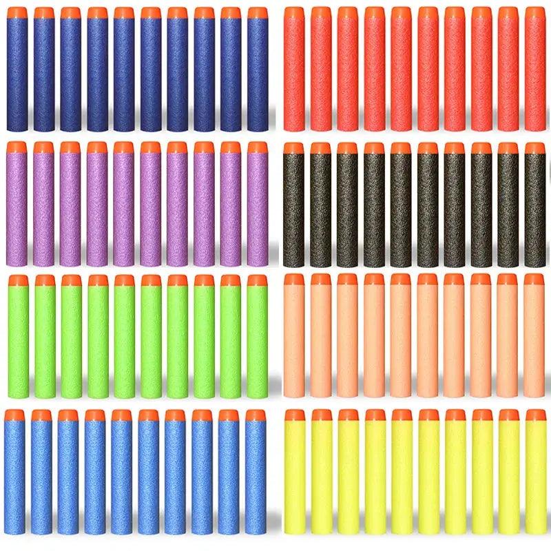 100pcs 7.2cm Nerf Soft Bullets - Round Head Sponge Darts for Kids' Toy Guns - Awesome Marketplace