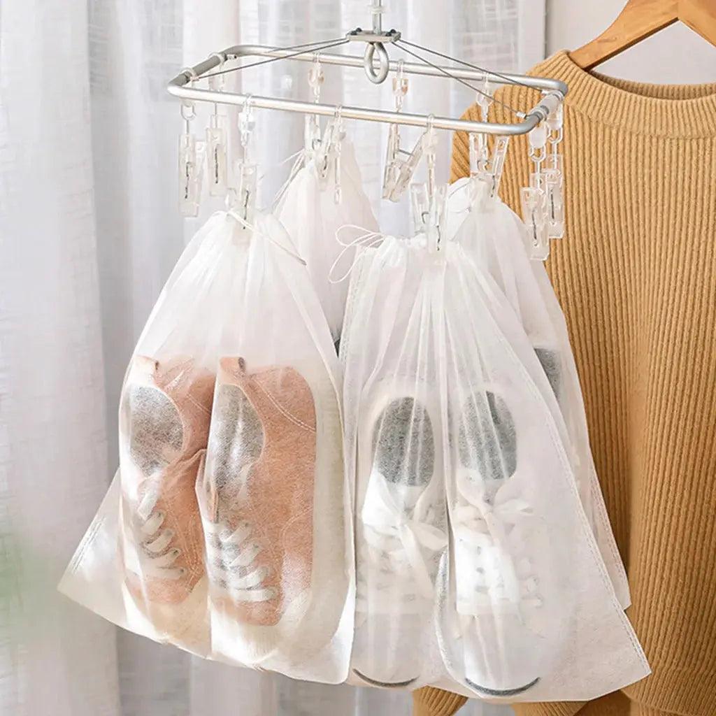 10pcs Shoes Storage Bag Closet Organizer Non-woven Travel Portable Bag Waterproof Pocket Clothing Classified Hanging Bags Awesome Markeplace