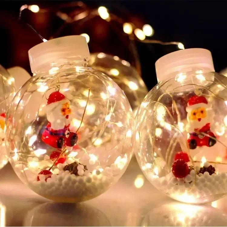 10PCS LED Christmas Curtain Snowman Wishing Ball Lights Holiday Decor - Awesome Marketplace