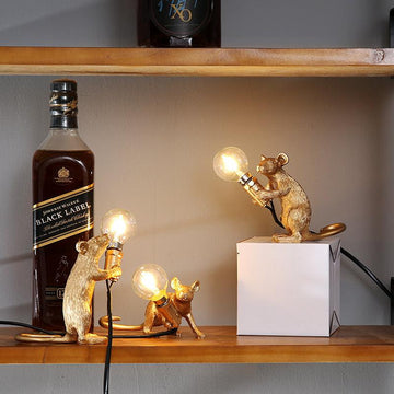 Nordic Creative Resin Mini Animal Mouse Light