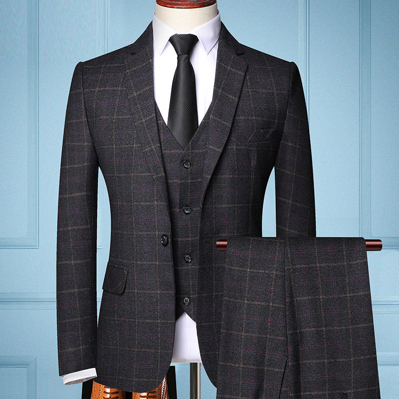 Men's Groom Wedding Three-piece Suit