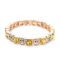 Women's Enamel Happy Face Bracelet Inlaid Diamond & Gold Dice Beads Jewelry - Awesome Marketplace