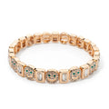 Women's Enamel Happy Face Bracelet Inlaid Diamond & Gold Dice Beads Jewelry - Awesome Marketplace