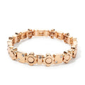 Women's Enamel Happy Face Bracelet Inlaid Diamond & Gold Dice Beads Jewelry - Awesome Marketplace