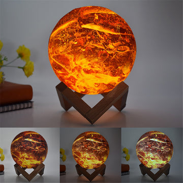 3D Painted flame LED Night light