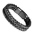 HNSP 10MM Stainless Steel Bracelet For Men Jewelry Hidden Locks Hand Chain 19/21/23CM Size Accessories Awesome Marketplace