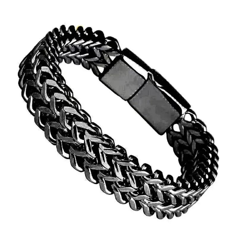 HNSP 10MM Stainless Steel Bracelet For Men Jewelry Hidden Locks Hand Chain 19/21/23CM Size Accessories Awesome Marketplace