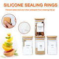 24 PCS Square Seasoning Jars Pepper Bottle Pepper Powder Bottle 240ml Glass Seasoning Jars Salt Jars - Awesome Marketplace