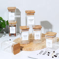 24 PCS Square Seasoning Jars Pepper Bottle Pepper Powder Bottle 240ml Glass Seasoning Jars Salt Jars - Awesome Marketplace