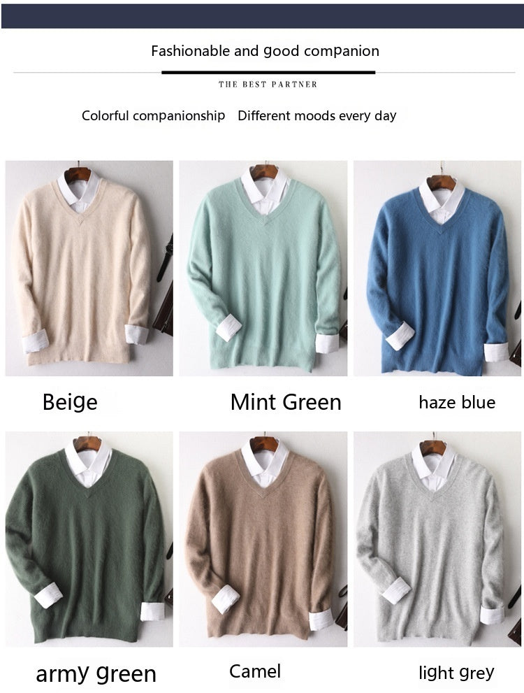 Cashmere Round Neck Pullover Thickened Woolen Bottoming Sweater