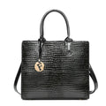 3 Sets Luxury Patent Leather Handbag High Quality Designer Women's Tote, Shoulder & Crossbody Bags - Awesome Marketplace