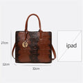 3 Sets Luxury Patent Leather Handbag High Quality Designer Women's Tote, Shoulder & Crossbody Bags - Awesome Marketplace