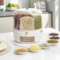 360° Rotating Rice Dispenser - Sealed Cereal & Grain Storage | Moisture-Proof Container - Awesome Marketplace