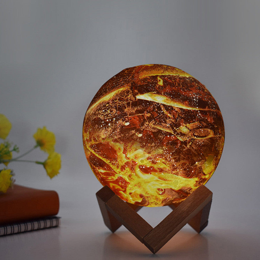 3D Painted flame LED Night light