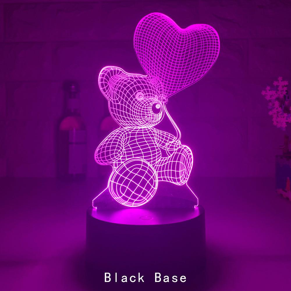 3D Lamp Acrylic USB LED Night Light Neon Sign Xmas & Birthday Decor - Awesome Marketplace