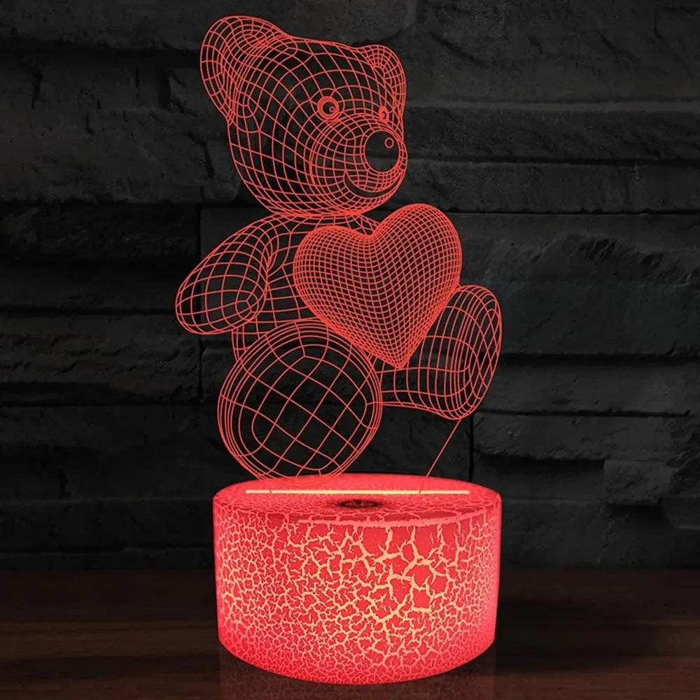 3D Lamp Acrylic USB LED Night Light Neon Sign Xmas & Birthday Decor - Awesome Marketplace