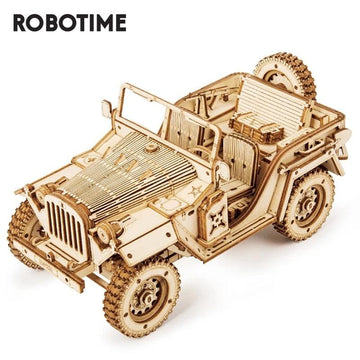 3D Wooden Puzzle Jeep Model Educational DIY Assembly Toy for All Ages - Awesome Marketplace