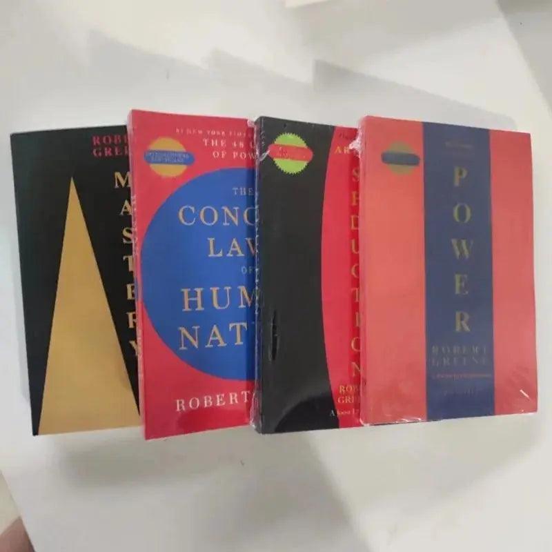 4 Books Set By Robert Greene The Concise 48 Laws of Power; The Concise Laws of Human Nature; The Art of Seduction & Mastery: War - Awesome Markeplace