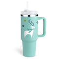 40 Oz Insulated Tumbler with Handle & Straw Spill Proof Vacuum Mug for Travel - Awesome Marketplace