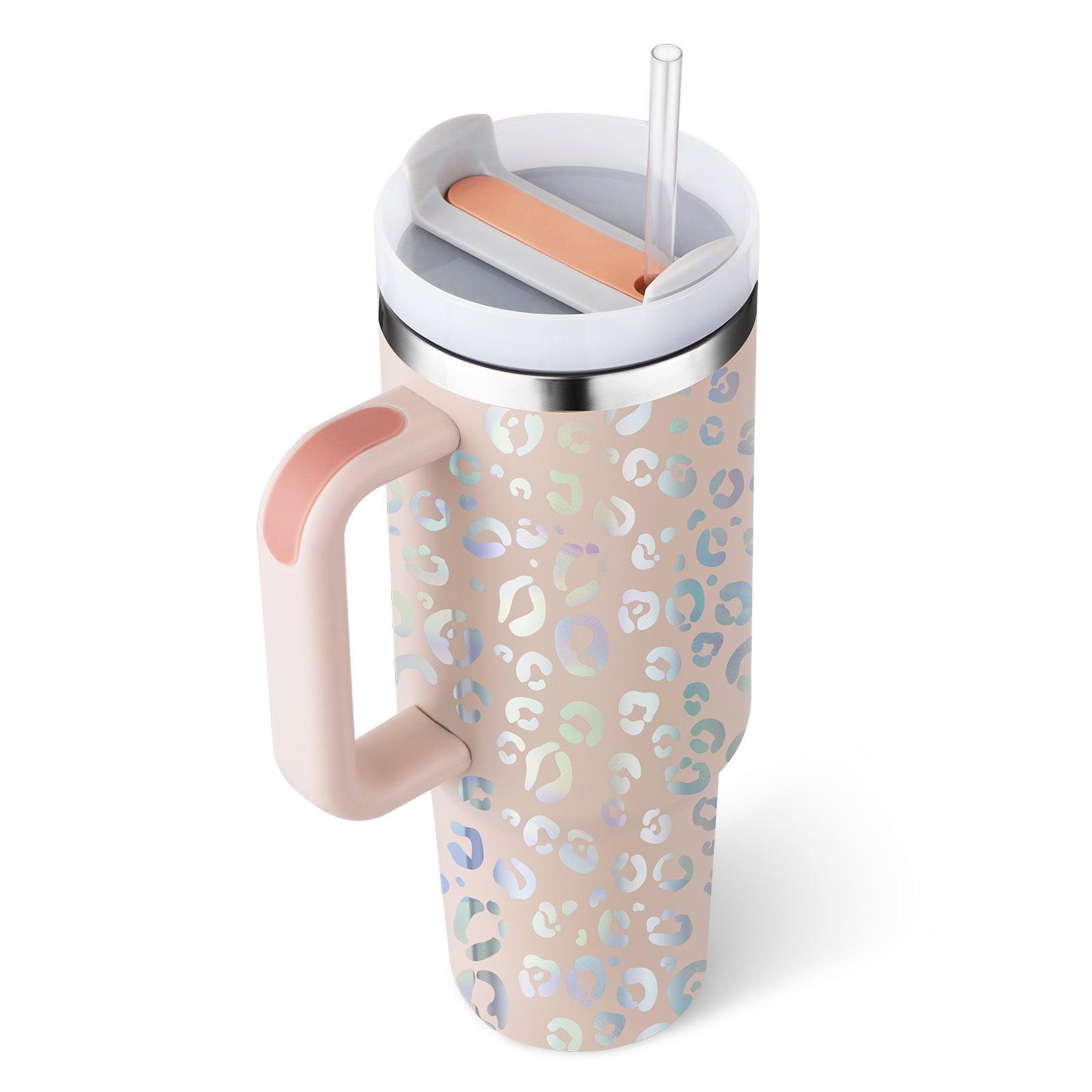 40 Oz Insulated Tumbler with Handle & Straw Spill Proof Vacuum Mug for Travel - Awesome Marketplace