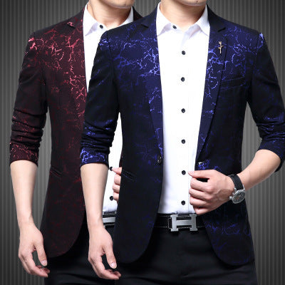 Men Fiber Slim Casual Suit