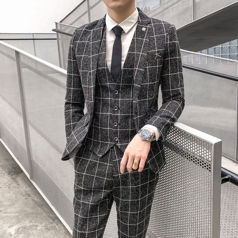 Men's Three-piece  Slim Fit Suit