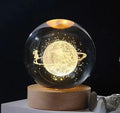 Crystal Globe Night Light 3D Solar System Laser Engraved Decoration - Awesome Marketplace