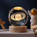 Crystal Globe Night Light 3D Solar System Laser Engraved Decoration - Awesome Marketplace