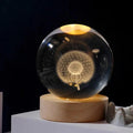 Crystal Globe Night Light 3D Solar System Laser Engraved Decoration - Awesome Marketplace