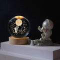 Crystal Globe Night Light 3D Solar System Laser Engraved Decoration - Awesome Marketplace