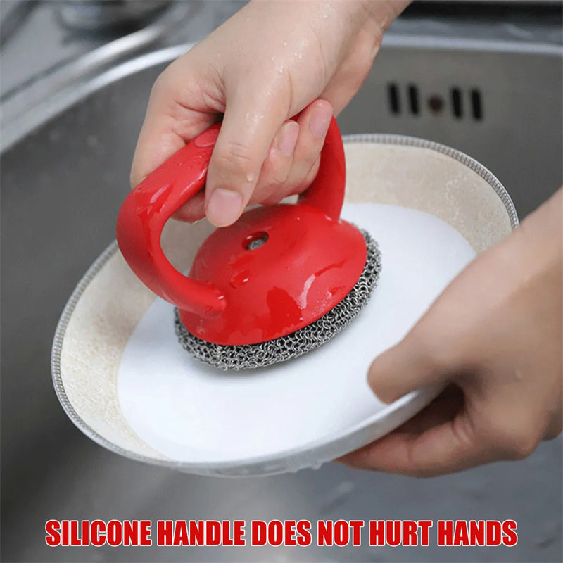 Stainless Steel Cast Handle Scrubber