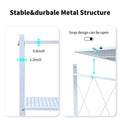 5-tier foldable metal rack with wheels