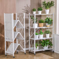 5-tier foldable metal rack with wheels