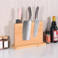 Durable stainless steel wall-mounted knife holder with a strong magnetic grip