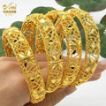 Gold Color Dubai Bangles African Bracelet for Women | Luxury Wedding Jewelry - Awesome Marketplace