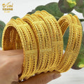 Gold Color Dubai Bangles African Bracelet for Women | Luxury Wedding Jewelry - Awesome Marketplace