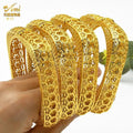 Gold Color Dubai Bangles African Bracelet for Women | Luxury Wedding Jewelry - Awesome Marketplace