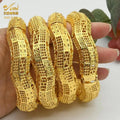 Gold Color Dubai Bangles African Bracelet for Women | Luxury Wedding Jewelry - Awesome Marketplace