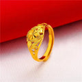 ANIID Ethiopia Dubai Flower Gold Rings Resizable Wedding & Party Jewelry - Awesome Marketplace