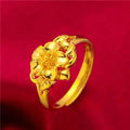 ANIID Ethiopia Dubai Flower Gold Rings Resizable Wedding & Party Jewelry - Awesome Marketplace