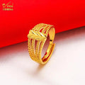 ANIID Ethiopia Dubai Flower Gold Rings Resizable Wedding & Party Jewelry - Awesome Marketplace