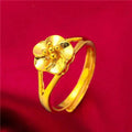 ANIID Ethiopia Dubai Flower Gold Rings Resizable Wedding & Party Jewelry - Awesome Marketplace