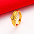 ANIID Ethiopia Dubai Flower Gold Rings Resizable Wedding & Party Jewelry - Awesome Marketplace