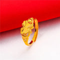 ANIID Ethiopia Dubai Flower Gold Rings Resizable Wedding & Party Jewelry - Awesome Marketplace