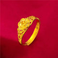 ANIID Ethiopia Dubai Flower Gold Rings Resizable Wedding & Party Jewelry - Awesome Marketplace