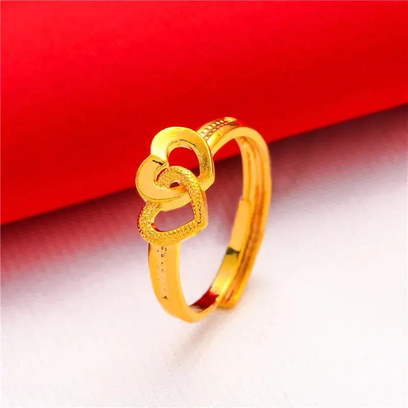 ANIID Ethiopia Dubai Flower Gold Rings Resizable Wedding & Party Jewelry - Awesome Marketplace