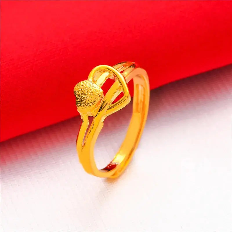 ANIID Ethiopia Dubai Flower Gold Rings Resizable Wedding & Party Jewelry - Awesome Marketplace